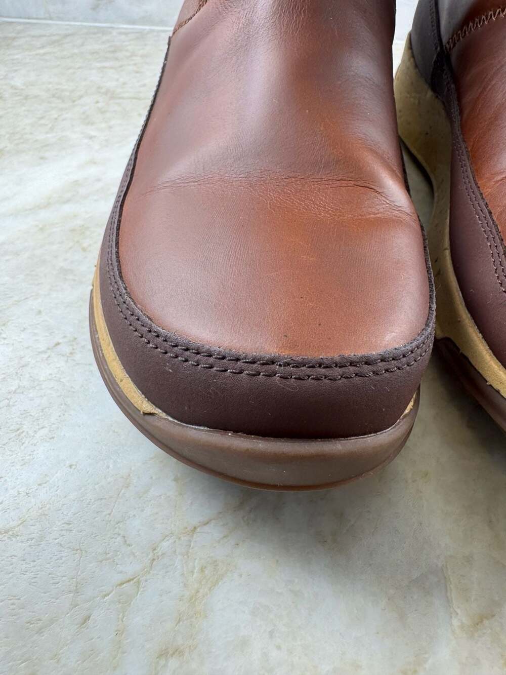 Chaco Borealis Mid Waterproof Leather Winter Boots Brown Faux Fur Womens 9 - Picture 16 of 16